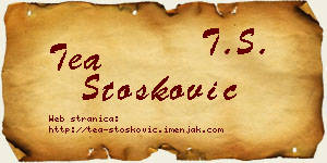 Tea Stošković vizit kartica